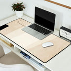 Minimalist Beige Black Japandi Artwork I Desk Mat Gallery Image 2
