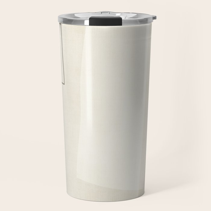 Minimalist Beige Black Japandi Artwork I Travel Mug Gallery Image 1