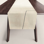Minimalist Beige Black Japandi Artwork I Table Runner Gallery Image 1