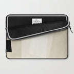 Minimalist Beige Black Japandi Artwork I Laptop Sleeve Gallery Image 2