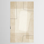 Minimalist Beige Black Japandi Artwork I Tablecloth Gallery Image 2