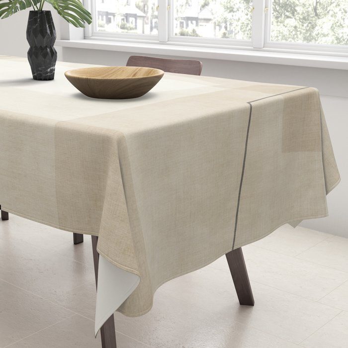Minimalist Beige Black Japandi Artwork I Tablecloth Gallery Image 3