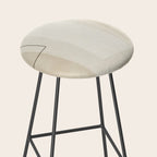 Minimalist Beige Black Japandi Artwork I Stool Gallery Image 2