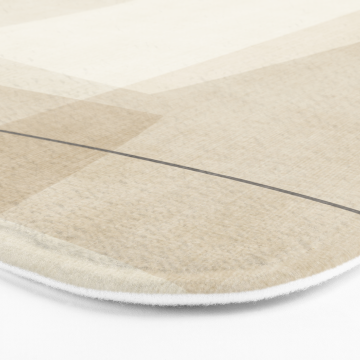 Minimalist Beige Black Japandi Artwork I Bath Mat Gallery Image 3