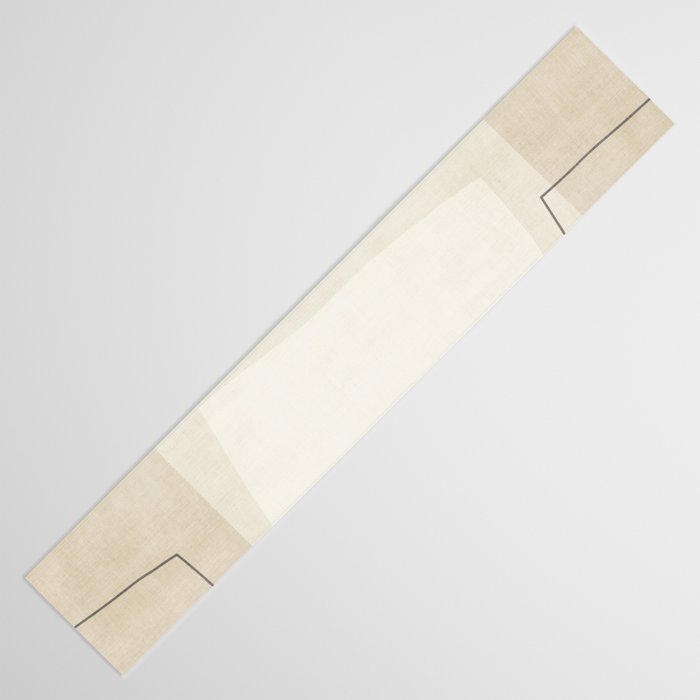 Minimalist Beige Black Japandi Artwork I Table Runner Gallery Image 3