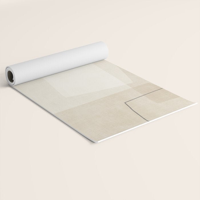 Minimalist Beige Black Japandi Artwork I Yoga Mat Gallery Image 2
