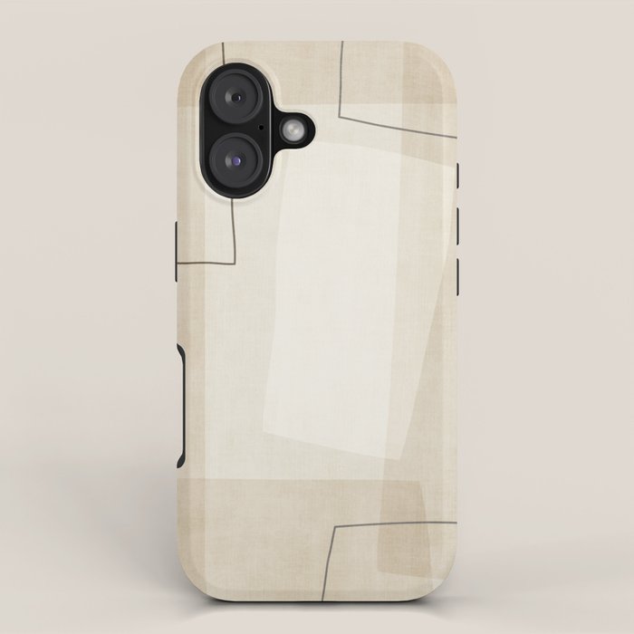 Minimalist Beige Black Japandi Artwork I iPhone Case Gallery Image 1