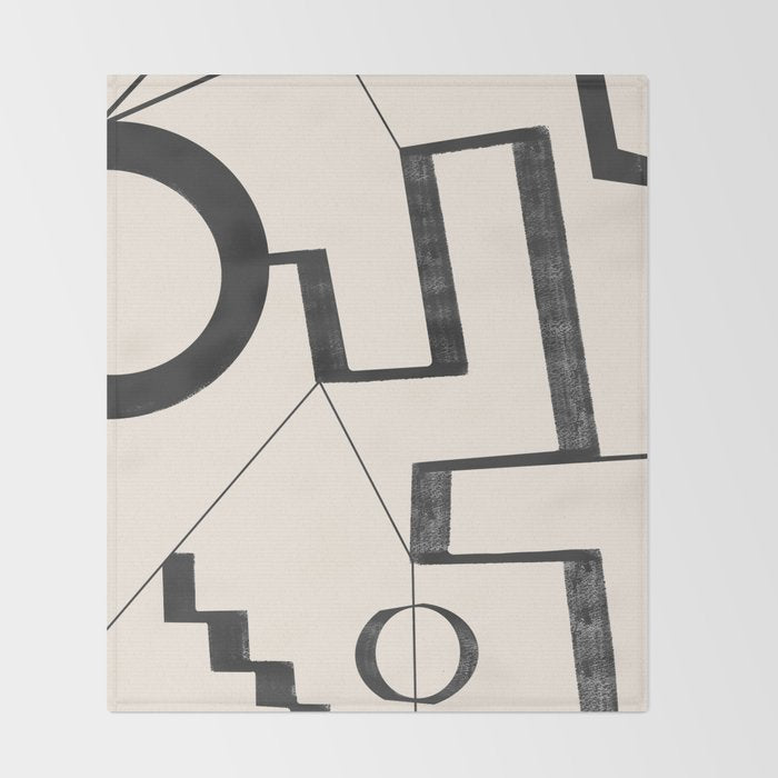 Abstract line art 29 Throw Blanket Gallery Image 2