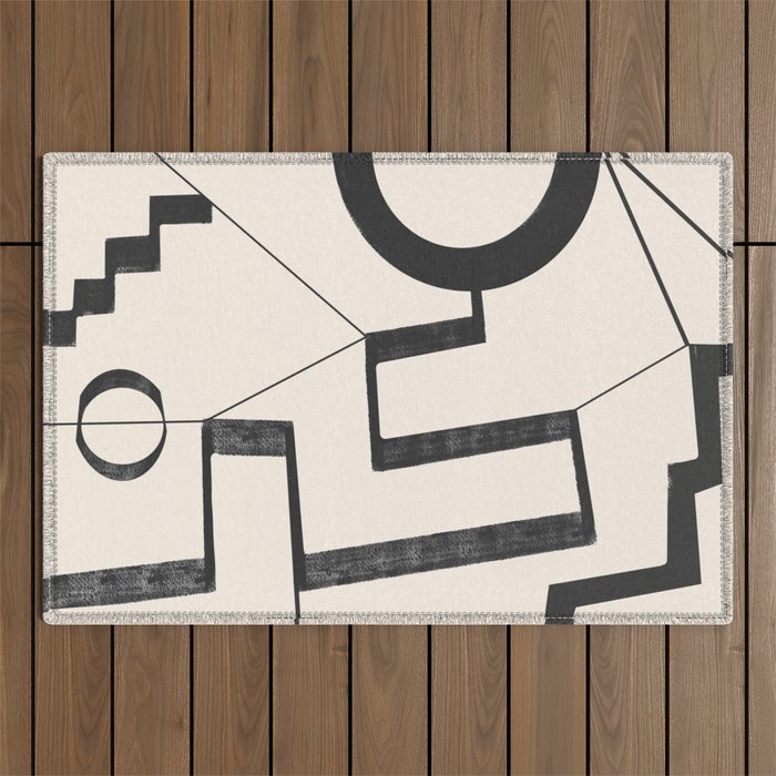 Abstract line art 29 Outdoor Rug Gallery Image 1