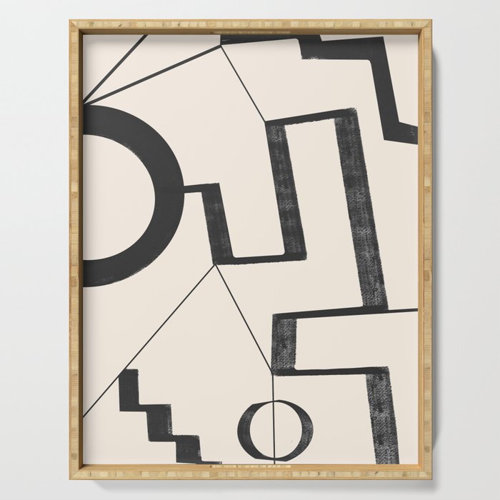 Abstract line art 29 Serving Tray Gallery Image 1