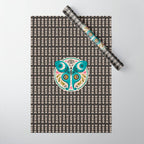 Luna Moth - Black Wrapping Paper Gallery Image 1