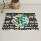 Luna Moth - Black Rug Gallery Image 1