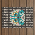 Luna Moth - Black Outdoor Rug Gallery Image 1