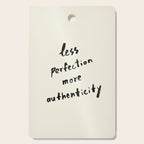 Less Perfection More Authenticity - Brush Script Typography Quote Cutting Board Gallery Image 1