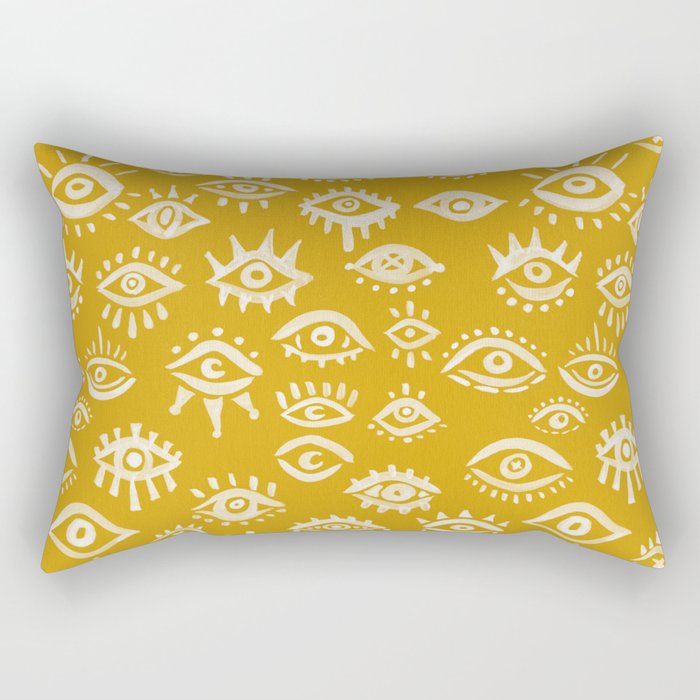 Mystic Eyes - Marigold Palette Rectangular Pillow Gallery Image 1