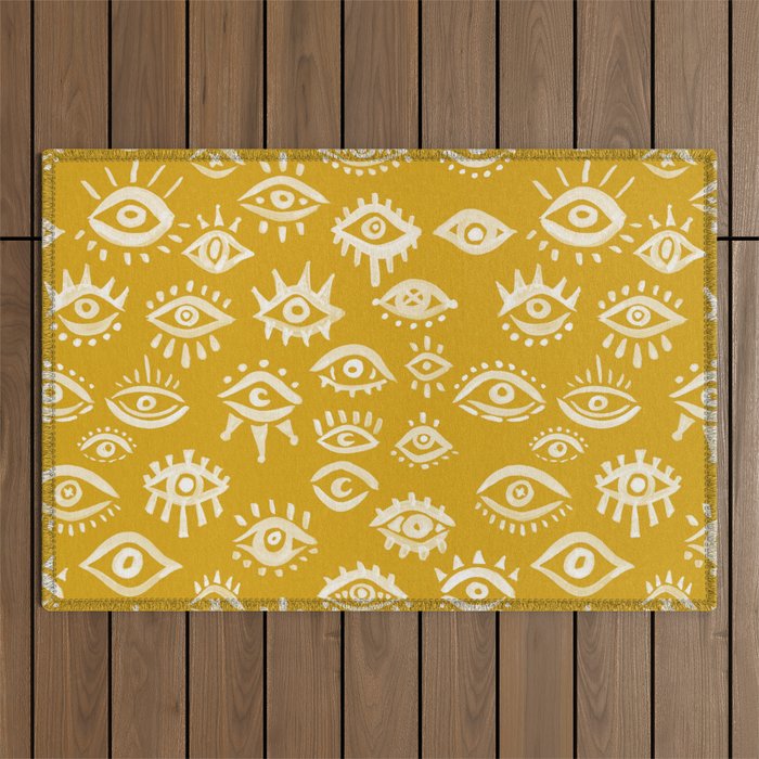 Mystic Eyes - Marigold Palette Outdoor Rug Gallery Image 1