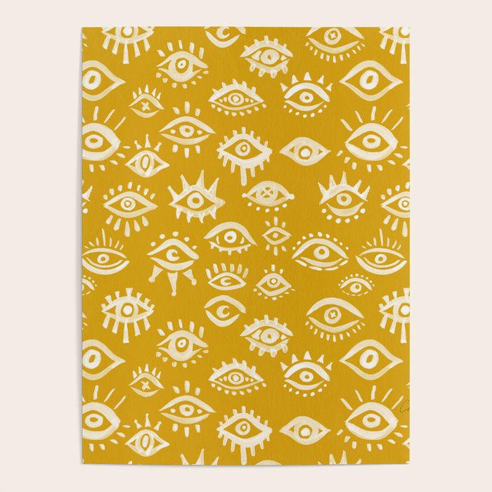 Mystic Eyes - Marigold Palette Poster Gallery Image 4