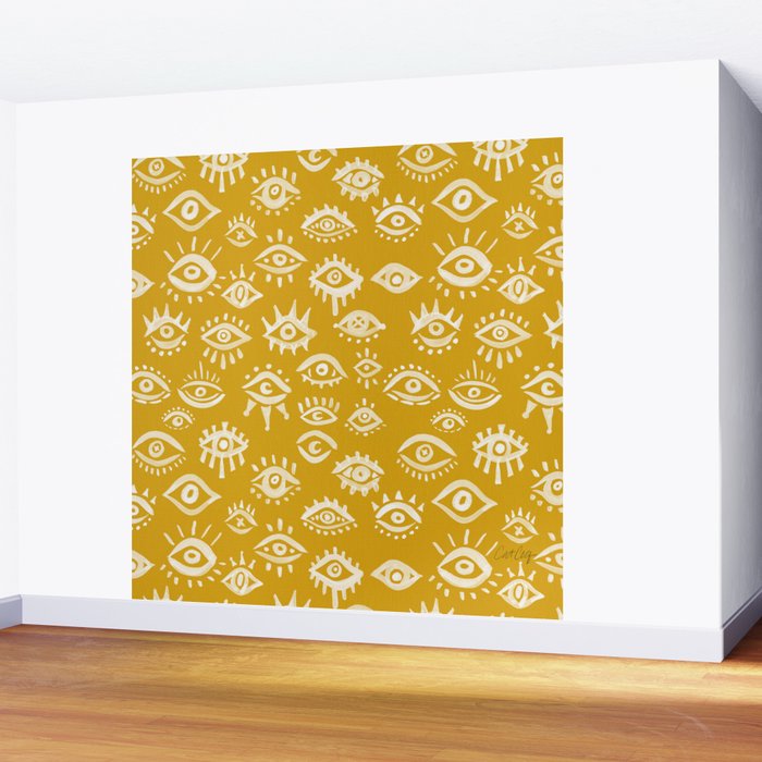 Mystic Eyes - Marigold Palette Wall Mural Gallery Image 2