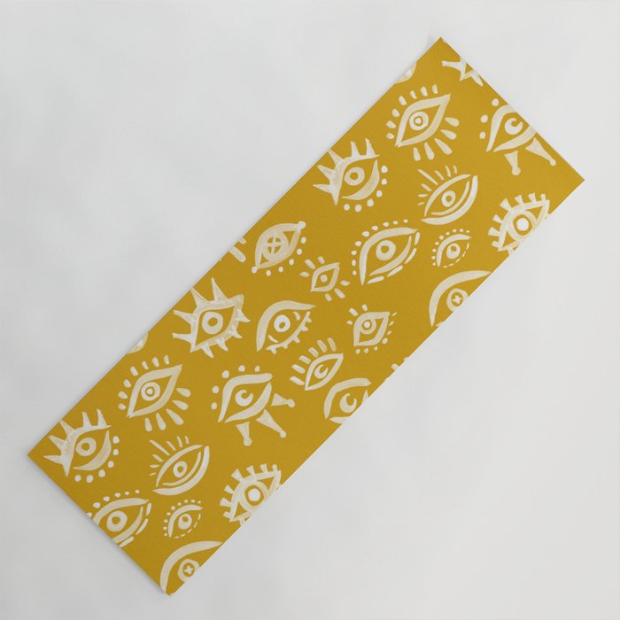 Mystic Eyes - Marigold Palette Yoga Mat Gallery Image 1