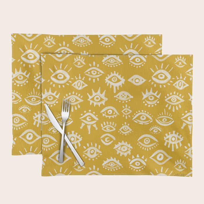 Mystic Eyes - Marigold Palette Placemat Gallery Image 1