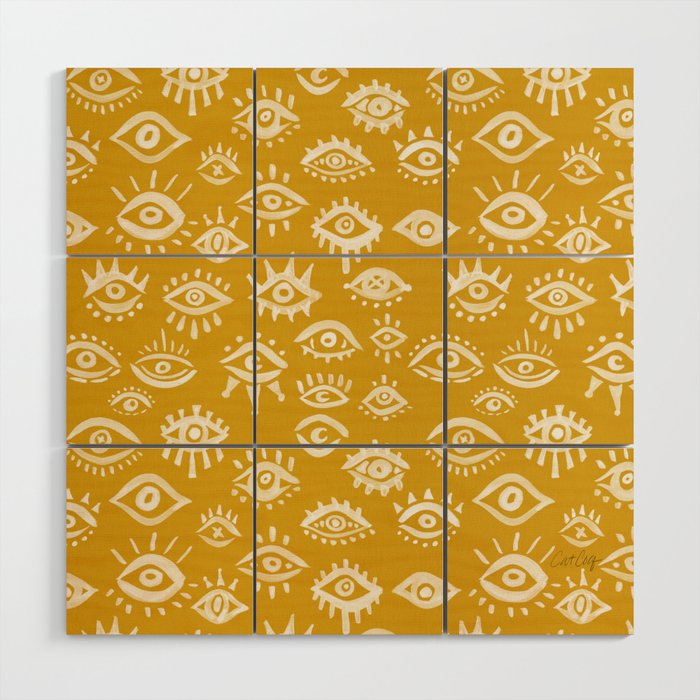 Mystic Eyes - Marigold Palette Wood Wall Art Gallery Image 1