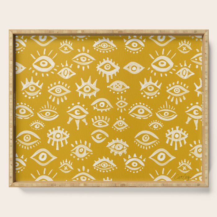 Mystic Eyes - Marigold Palette Serving Tray Gallery Image 1