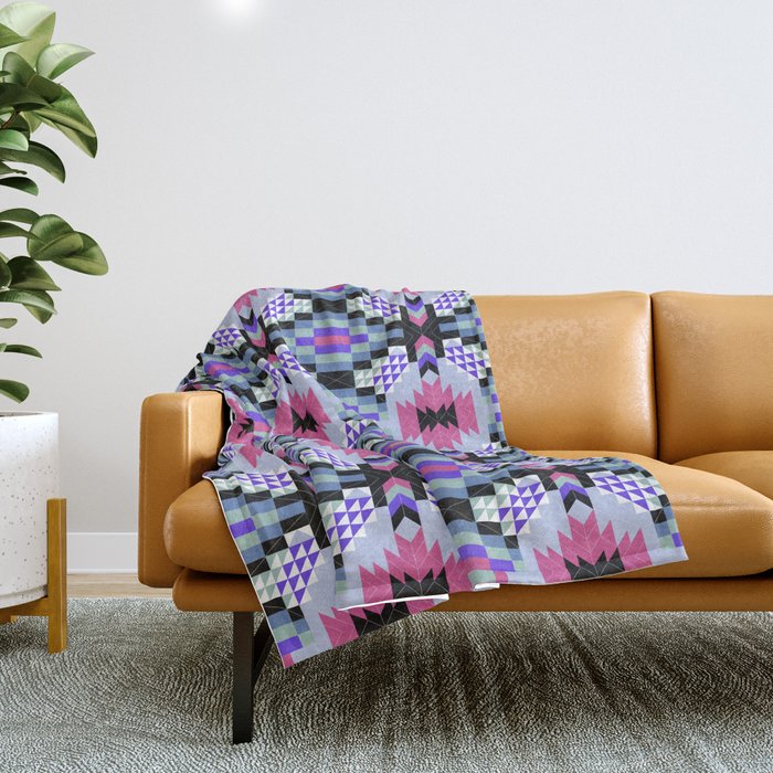 MP Tribal geometric A Throw Blanket Gallery Image 1