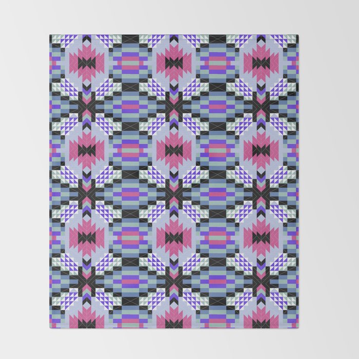 MP Tribal geometric A Throw Blanket Gallery Image 2
