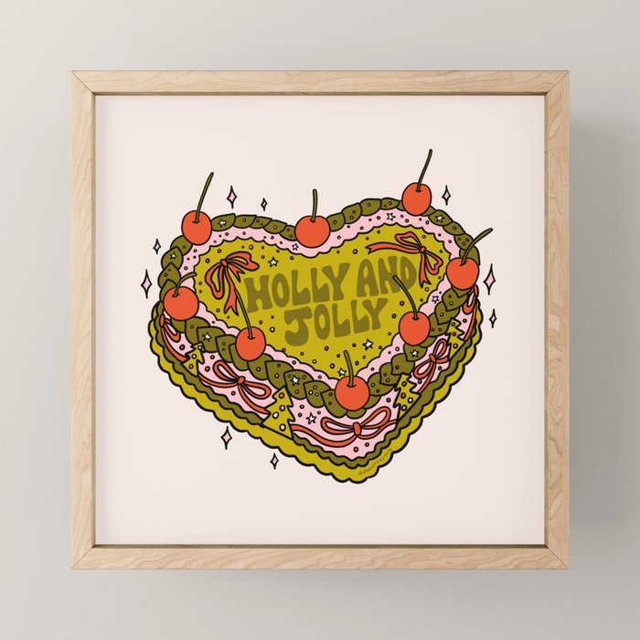 Holly Jolly Cake Mini Art Print Gallery Image 1