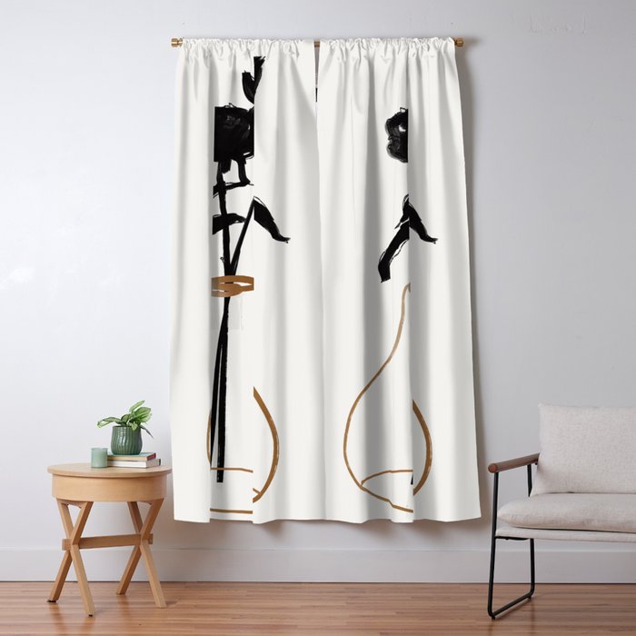 Abstract Art /Minimal Plant 111 Window Curtain Gallery Image 5
