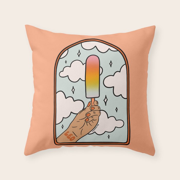 Leo Popsicle Throw Pillow Gallery Image 6