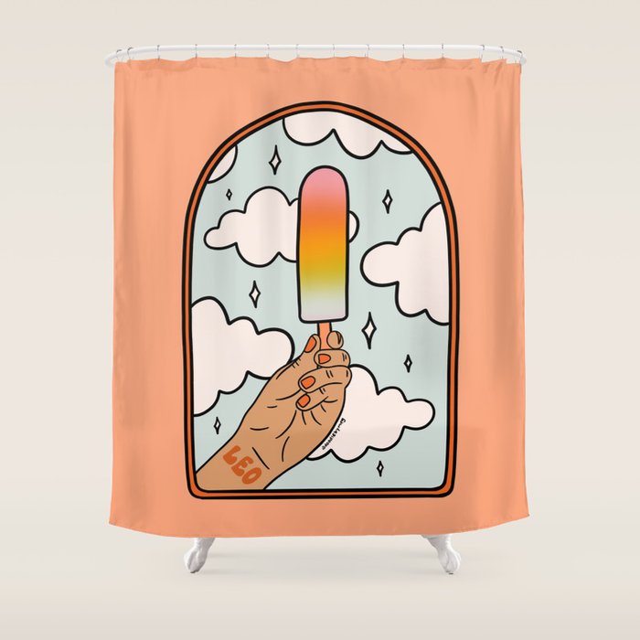 Leo Popsicle Shower Curtain Gallery Image 1