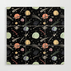 Asstronomy Pattern Wood Wall Art Gallery Image 1