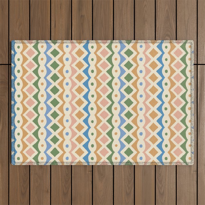 Simple Hand-cut Pattern #3 Outdoor Rug Gallery Image 1