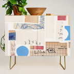 Abstract Mixed Media Collage #1 Credenza Gallery Image 1