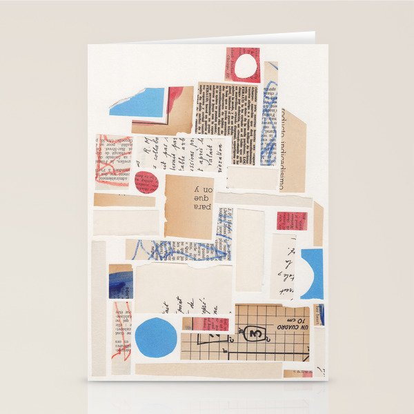 Abstract Mixed Media Collage #1 Stationery Card Gallery Image 2