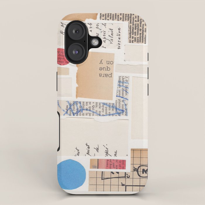 Abstract Mixed Media Collage #1 iPhone Case Gallery Image 1