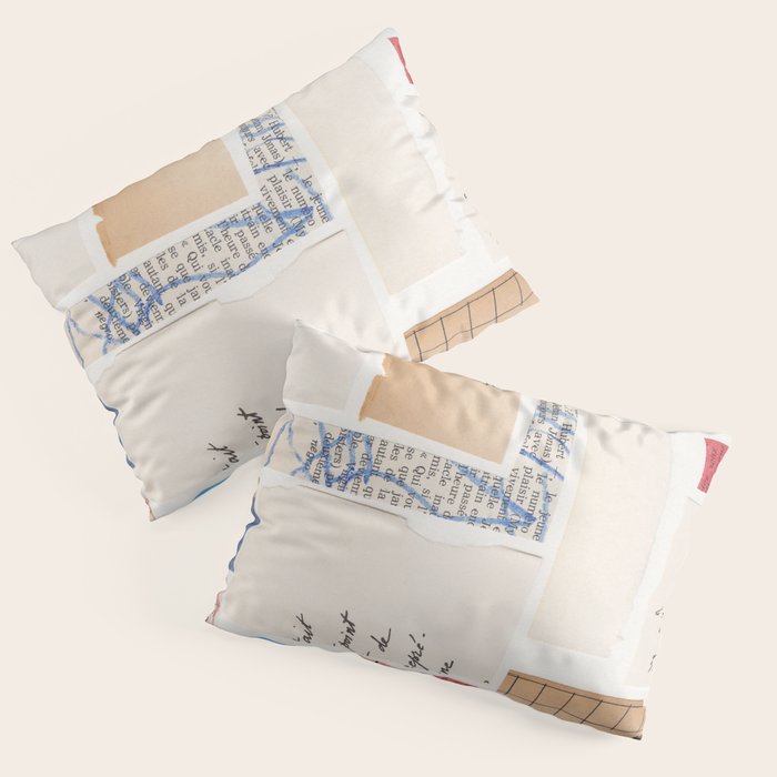 Abstract Mixed Media Collage #1 Pillow Sham Gallery Image 3