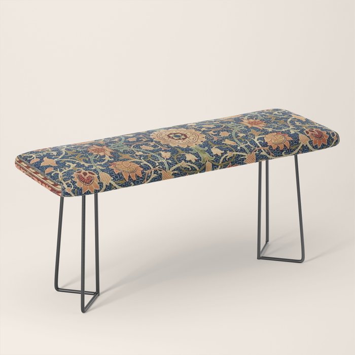 William Morris Holland Park Vintage Pattern Bench Gallery Image 1