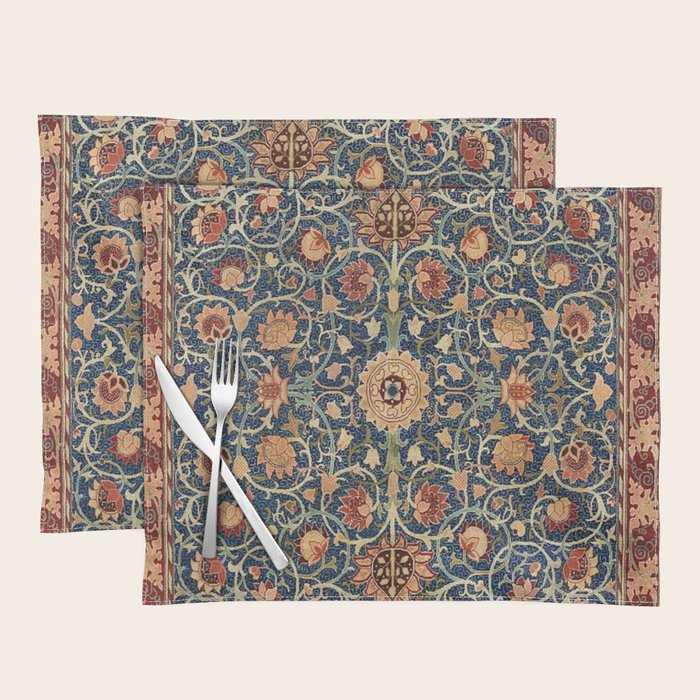 William Morris Holland Park Vintage Pattern Placemat Gallery Image 1