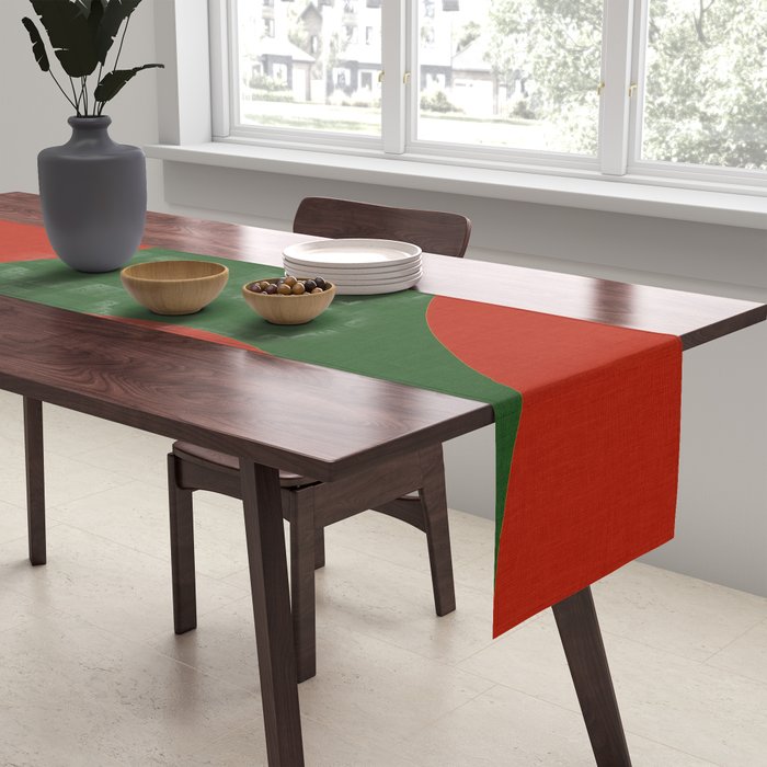 abstract retro vivid fall 2 Table Runner Gallery Image 2