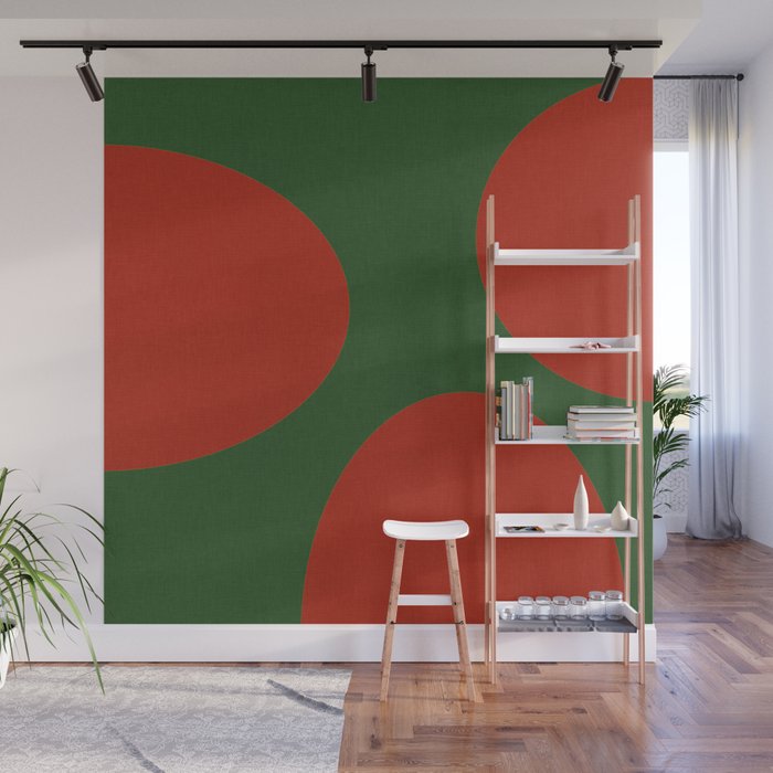 abstract retro vivid fall 2 Wall Mural Gallery Image 1