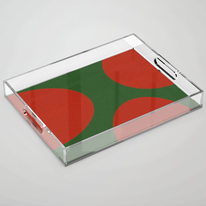 abstract retro vivid fall 2 Acrylic Tray Gallery Image 1