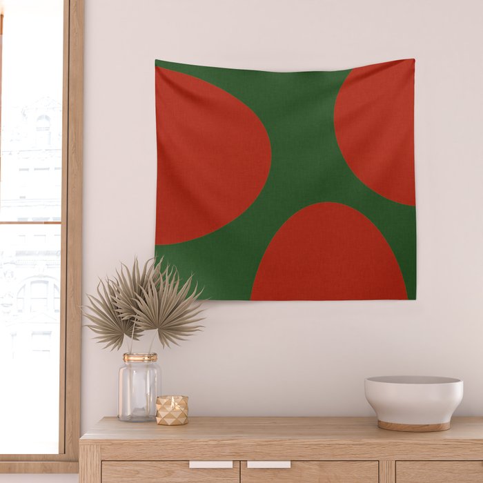 abstract retro vivid fall 2 Wall Tapestry Gallery Image 2