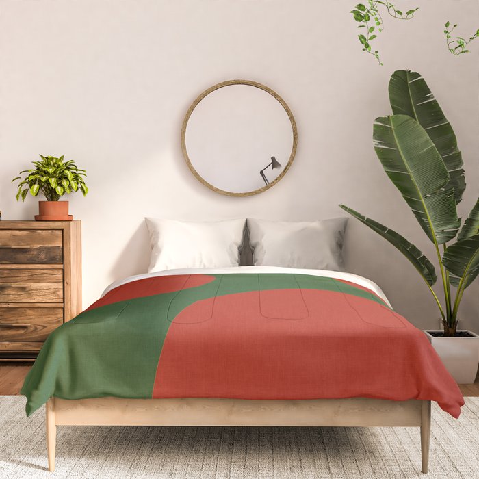 abstract retro vivid fall 2 Comforter Gallery Image 3