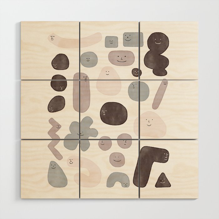 Happy Shapes Wood Wall Art Gallery Image 1