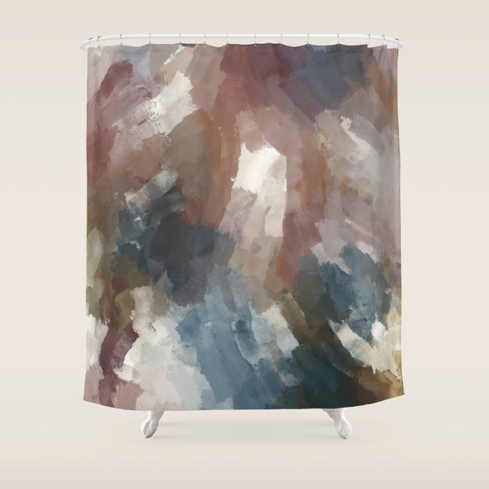 Organic Earth Palette Shower Curtain Gallery Image 1
