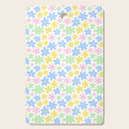 Colorful pastel flower art pattern Cutting Board Gallery Image 1