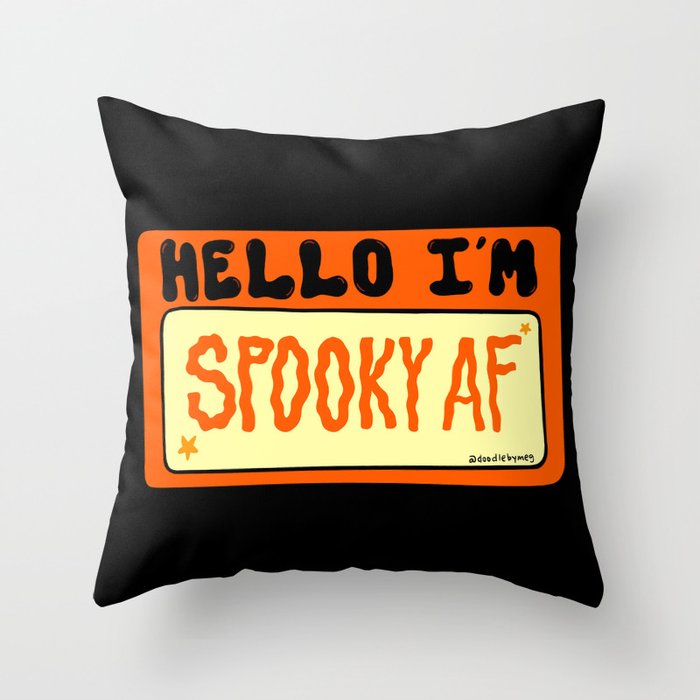 Spooky AF Throw Pillow Gallery Image 6