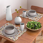Whimsical Halloween Pattern Cute Pumpkins Mushrooms and Flowers in Pastel Autumn Colors Placemat Gallery Image 2